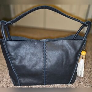SAK Los Feliz DARK NAVY BLUE  Leather Handbag with Tassel